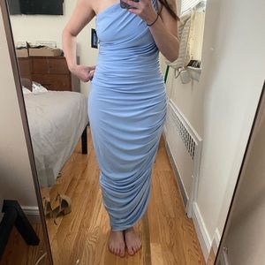 Norma kamali Diane dress in celisital blue